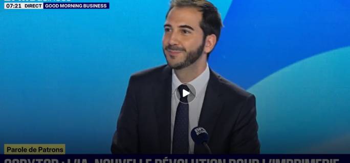 Jérôme Niel, DG de COPYTOP, participait à l'émission Parole de patrons de BFM Business.