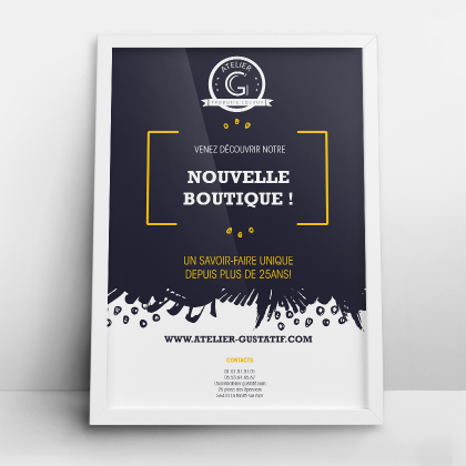 Affiche de haute qualité idéale pour mettre en avant vos messages chez vous ou lors de vos événements, pour un impact visuel immédiat.