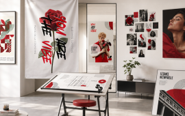 Intérieur mettant en scène un assortiment d'affiches et de posters personnalisés imprimés, illustrant les solutions d'impression grand format COPYTOP pour la communication en entreprise, les points de vente, les salons et les événements.