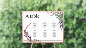 Imprimez et personnalisez votre plan de table aux couleurs de votre mariage, il ne vous reste qu'à placer vos invités
