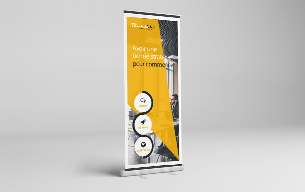 Communiquez en grand format avec votre roll-up express