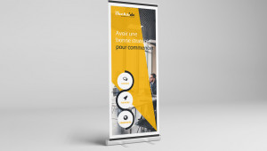 Communiquez en grand format avec votre roll-up express