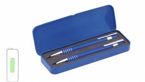 Coffret de 2 stylos personnalisables sur le dessus de la boîte.