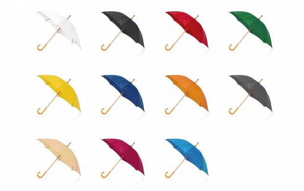 Avec sa canne en bois et son large choix de couleurs, nos parapluies personnalisables sont le cadeau d'affaires idéal pour tous vos événements professionnels ou vos opérations commerciales.
