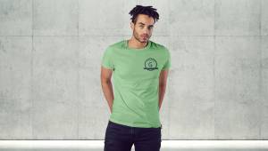 T-shirt unisexe de couleur verte personnalisable
