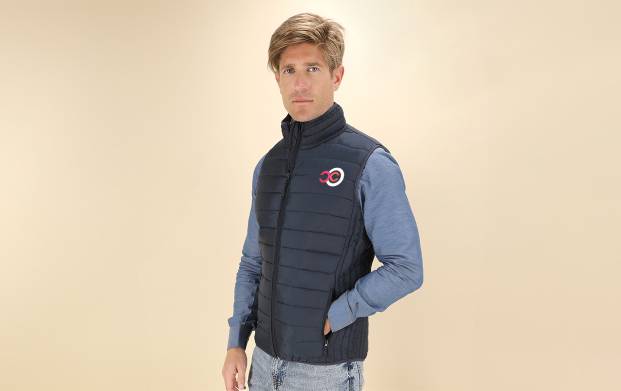 Doudoune sans manches mixte de couleur noire personnalisable Personnalisez vos doudoune sans manches mixte à votre image