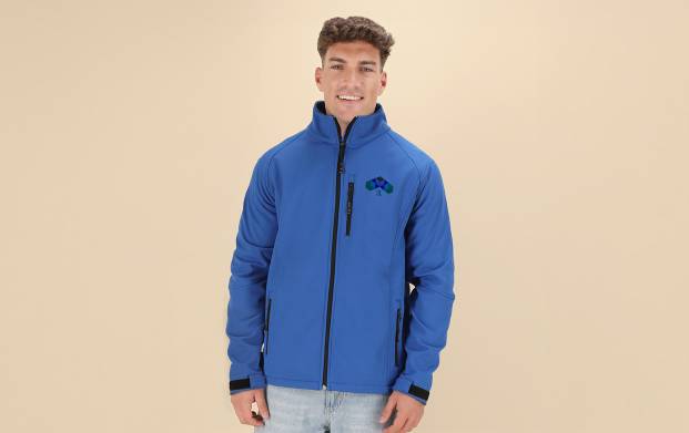 Veste softshell de couleur bleue personnalisable Personnalisez vos vestes softshell à votre image