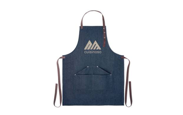 Tablier en denim personnalisable Le tablier en denim personnalisable, un goodies apprécié de tous