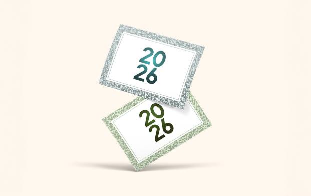 Découvrez notre gamme de carte de vœux express pour fêter 2026
