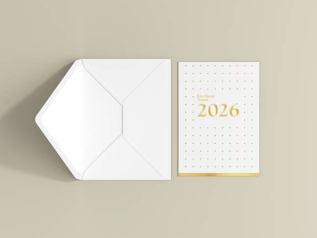 Découvrez les cartes de vœux avec finitions or haut de gamme