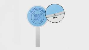 Panneau de signalétique utile, le panneau à main peut servir dans de nombreuses circonstances : séminaire, salon,...