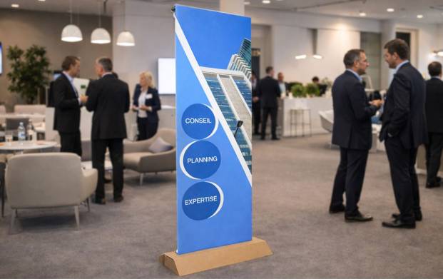 Profitez d'un support écologique pour vous afficher en grand lors de vos événements.