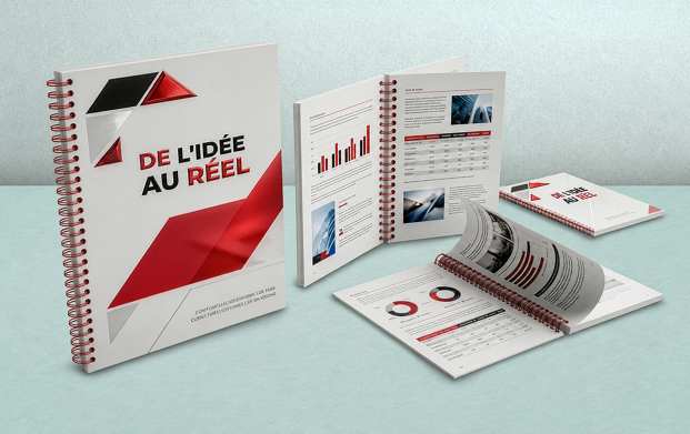 Choisissez l'excellence en imprimant vos dossiers relié, proposant des options de papier et finitions premium pour une présentation exceptionnelle.