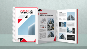 Dossier de formation personnalisé imprimé en express avec reliure professionnelle, conçu pour les organismes de formation, entreprises et centres de formation souhaitant remettre des supports pédagogiques de qualité.