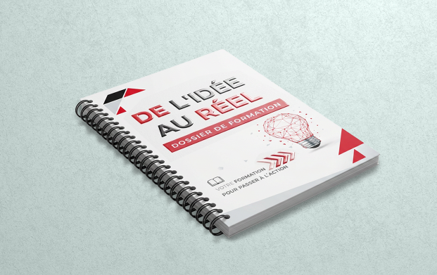 Dossier de formation avec finition premium, imprimé en haute qualité et relié avec une couverture rigide ou souple haut de gamme. Support professionnel personnalisé pour les organismes de formation, entreprises, écoles et centres de formation.
