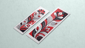 Marque-page premium personnalisé imprimé sur papier rigide avec finition haut de gamme, idéal pour accompagner un livre ou promouvoir une entreprise, un événement ou une création.