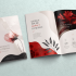 Brochure premium avec pelliculage, vernis sélectif ou 3D et dorure or, argent, rouge ou holographique, imprimée sur papier haut de gamme pour une communication professionnelle et élégant