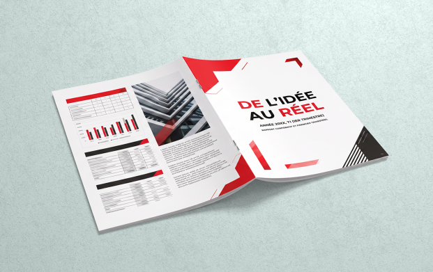 Bilan d'entreprise et rapport d'activité imprimés en couleur ou en noir et blanc avec une reliure agrafée professionnelle, disponible sous 4 heures chez COPYTOP avec le service impression express.