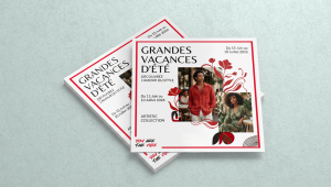 Flyer classique personnalisé imprimé en couleur ou en noir et blanc, un support de communication papier idéal pour promouvoir une entreprise, un produit, un service, une offre ou un événement.