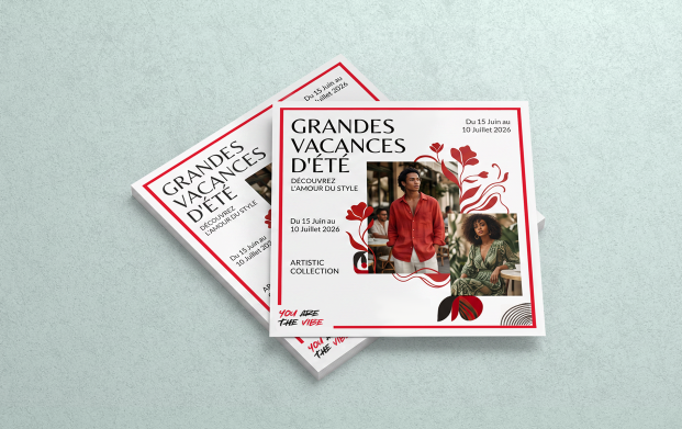 Flyer classique personnalisé imprimé en couleur ou en noir et blanc, un support de communication papier idéal pour promouvoir une entreprise, un produit, un service, une offre ou un événement.