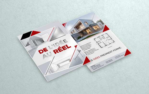 Flyer premium personnalisé avec finition haut de gamme, pelliculage, vernis sélectif ou 3D ou encore dorure or ou argent, conçu pour une communication professionnelle élégante et impactante.
