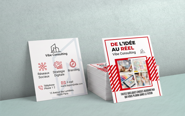Découvrez nos cartes de visite carrées pour une première impression mémorable