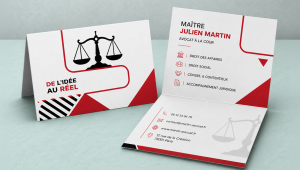 Ajoutez une touche sophistiquée à votre présentation avec notre carte de visite pour avocats.