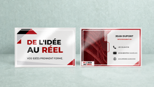 Affirmez votre professionnalisme avec notre service d'impression de cartes de visite professionnelle &avec une finition pelliculage.