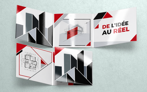 Plaquette commerciale classique personnalisée imprimée en couleur recto-verso, disponible en 2 ou 3 volets, aux formats A4, A5 ou carré, avec un choix de papiers satinés ou brillants de 170, 300 ou 350 g et plusieurs options de pliage, dont le pli en 2 et le pli roulé avec finition pelliculage pour renforcer la protection et valoriser les supports de communication professionnels.