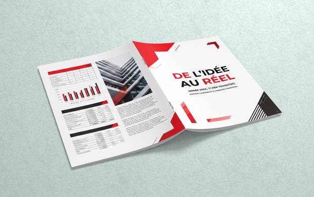 Bilan d'entreprise et rapport d'activité imprimés en couleur ou en noir et blanc avec une reliure agrafée professionnelle, disponible sous 4 heures chez COPYTOP avec le service impression express.