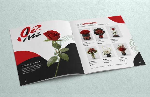 Catalogue express personnalisé imprimé en couleur avec reliure agrafée, idéal pour présenter des produits, services, offres commerciales ou collections dans un support professionnel et facile à consulter.