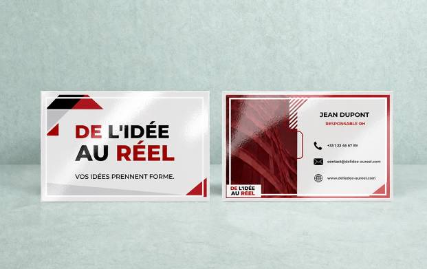 Affirmez votre professionnalisme avec notre service d'impression de cartes de visite professionnelle &avec une finition pelliculage.