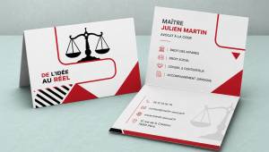 Ajoutez une touche sophistiquée à votre présentation avec notre carte de visite pour avocats.
