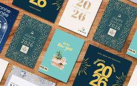 Carte de voeux personnalisées 2026 Préparez vos vœux en 2026 grâce à la carte de vœux personnalisées à votre image
