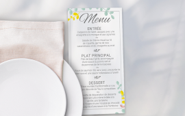 Personnalisez votre menu de mariage au thème de votre mariage