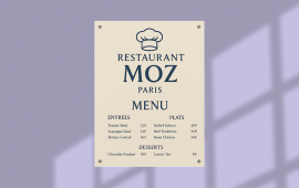 Panneau d'affichage extérieur personnalisable.