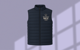 Doudoune sans manche avec zone personnalisable de 80x30 mm sur le devant.