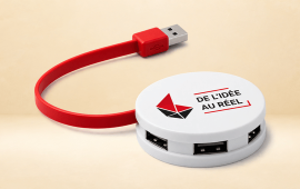 4 coloris différents pour vos hub USB personnalisés