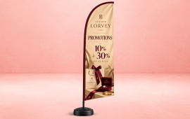 Drapeau extérieur personnalisé pour signaler vos soldes et promotions en magasin