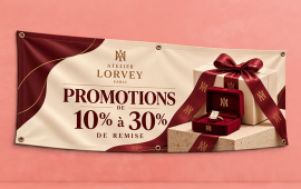 Banderole et bâche personnalisées pour communiquer sur vos soldes et promotions
