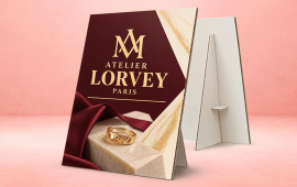PLV de comptoir personnalisée pour mettre en avant vos promotions en point de vente