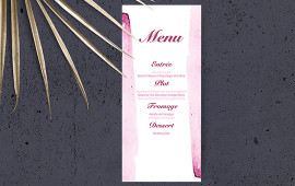 Personnalisez votre menu de mariage au thème de votre mariage