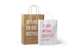 Une bonne accroche, un slogan efficace sont les alliés indispensables de votre sac kraft personnalisé.