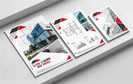 Impression de documents professionnels personnalisés en couleur ou noir et blanc, au format A3, A4 ou A5 avec options de finition : perforation 2 ou 4 trous, agrafage 1 ou 2 agrafes et plastification brillante pour protéger et valoriser les impressions.