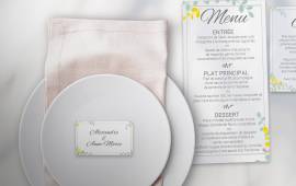 Impressions personnalisées pour votre mariage : faire-part de mariage, menus, plan de table et bien d'autres